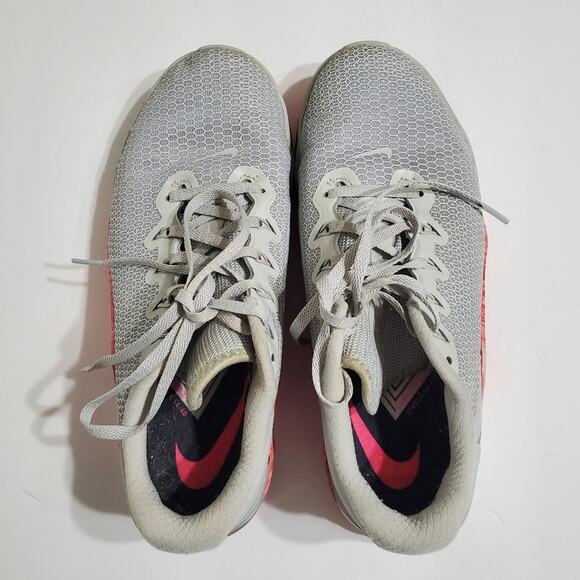 Nike Metcon 5 Grey Pink Cross Training Weightlifting Crossfit Shoe Womens Size 9 - Picture 7 of 13